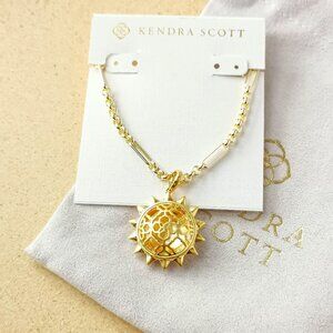 NEW Kendra Scott Gold Sienna Sun Pendant Necklace